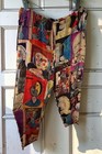 Uru 100  Silk Crop Leggings Size 2 Picasso Art Print Stretch Made In Usa