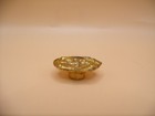 Modern Goldtone Metal Fancy Oval Flower Frame Wax Stamp Seal - No Handle