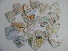 Road Atlas Map Confetti Hearts - Travel Party Wedding Table Decorations - 100pc