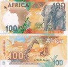 Russia Test Note Goznak Africa Rhino Lion Big Elephant