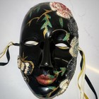 Vintage Unique Mardi Gras Ceramic Harlequin Mask Porcelain Lot Of 2 
