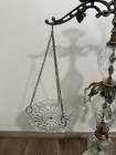 Vintage Scale Of Justice West Germany Brass Marble Crystal Hollywood Regency