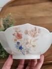Japanese Porcelain Floral Scalloped Bowl Gold Trim Vintage Lotus Gosh   T  ki