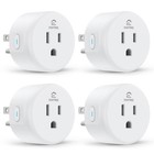 Smart Wifi Plug Outlet For Alexa   Google Home  Remote Control  Timer  4-pack
