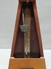 Vintage Seth Thomas Metronome De Maelzel Wood Key Wound Music Timer 