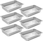 6 Pack Full Size Hotel Pans  4  Deep Stainless Steel Steam Table Pan For Buffet