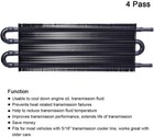 4 Rows Universal Aluminum Remote Transmission Oil Cooler Radiator Converter Kit
