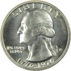 1976 S Washington Bicentennial Silver Quarter Uncirculated 25c Coin