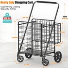Extra Large Shopping Cart For Groceries  450lbs Heavy Duty Grocery Cart On Wh   