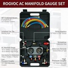 Ac Manifold Gauge Set For R134a R410a R32 R22 Refrigerant Hvac Charging Kit