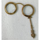 Brass Dual-eye Magnifying Glass   Ornate Vintage Desk Decor