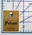 Poison Warning Label Sticker Skull Crossbones Die Cut Vinyl Vintage Goth Decal