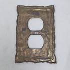 Vintage Mid Century Brass Ornate Double Wall Outlet Cover Hollywood Regency