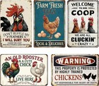 Vintage Inspired Chicken Metal Tin Sign Farmhouse Coop Decor 8x12 Choose Design