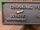 Drinking Fountain White Colored Cast Iron Segregation Historical Sign 1931 Al 