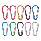50pcs Aluminum Carabiner D Shape Key Chain Spring Snap Clip Hook Assorted Color