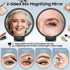 40x Magnifying Mirror  Hand Mirror For Makeup  Double Sided With 40x 1x Magnific