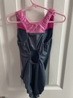 Gymnastics Leotard Child Size 10 Pink And Grey Sparkle Euc Read