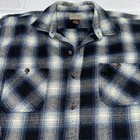 Schmidt Workwear Men   s 2x Blue Plaid Flannel Shirt Cotton Workwear Button Up