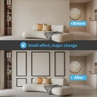 Art3d Pre-cut Wall Molding Set Of 6 Pcs  6 Pcs - A  Black  Style 1
