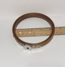 Rare Vtg Queen Tension Wheel 4  Wood Embroidery Hoop Ring Felt Lined