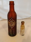 Vtg  Soda Bottle Orange Crush Amber Glass With Miniature
