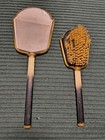 Antique Vanity Mirror And Brush Set