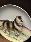 Vintage Collie Dog Wall Plate 3d Relief Lassie Dog 6 Inch