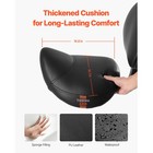 Uimoso Adjustable Saddle Stool With Wheels And Backrest  Pu Leather  Black white