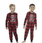 Christmas Matching Family Black Red Pajamas Set Unisex Kids Size 2t Nightwear