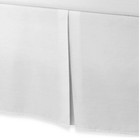 3 Side White Solid - Tailored Bed Skirt 650 Tc Cotton Open Corner   new 