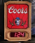 Vintage 1981 Coors Beer Lighted Sign Digital Led Clock Bar Man Cave-works Great 