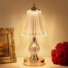 Vintage Gold Crystal Rechargeable Lamp Cordless  Led Touch Battery Gold-skirt