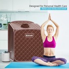 Costway Portable  2l  steam  sauna  spa  tent  w chair  home  weight  loss  detox  coffee