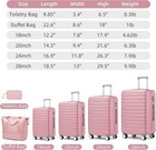       free Shipping       set Of 4 Suitcases luggage Expands  purse  360 Wheels  lock 