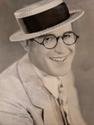 Original Silent Movie Star 8x10 Glossy Harold Lloyd W glasses   Hat Rare 