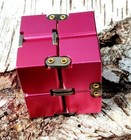 Magenta Aluminum Infinity Cube Fidget Toy Anxiety Stress Adhd Ocd Adults Kids     