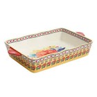 Fiona Floral Rectangular Ceramic Baking Set  2 Pieces