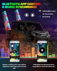 2x 1 2 3ft Fat Led Whip Light App remote Control Rgb Chasing Thick Wide Diameter