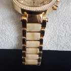 Michael Kors Mk5632 Parker Champagne Dial Gold Tone Chronograph Watch Small