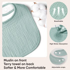 100  Cotton Muslin Baby Bibs 10-pack Baby Drool Bibs For Unisex Baby Toddlers In