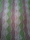Crocheted Beautiful Lap throw Blanket Afghan  Spring summer Colors  52  X 55 