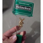 Heineken Acrylic Beer Tap Handle Draft Bar 2 Sided Windmill Green Rare
