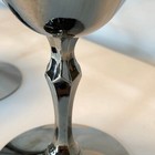 Fostoria Silver Martini Wine Glasses Goblet Set Of 6 Gun Metal Cocktail Barware