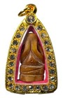 Thai Amulet Buddha Phra Pidta Lp Derm Carved Holy Lucky Money Wealth