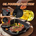 16oz Olive Oil Dispenser Bottle 2 In 1 Sprayer Spray For Kitchen Cooking Black