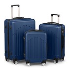 Luggage Set Of 3  Abs pc Hardside Suitcase Sets With Tsa Lock 4 Spinner Wheels