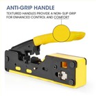 Pass-through Crimper Crimp Tool For Rj45 Connector Cat7 Cat6a Cat6 Cat5 Cat5e