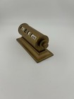 Mid-century Vintage Brass Rolling Day Date Desk Top Calendar