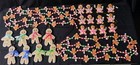 Huge Lot Of Vintage 1990s Gingerbread Man Wooden Garland  2 Strands    Ornaments
